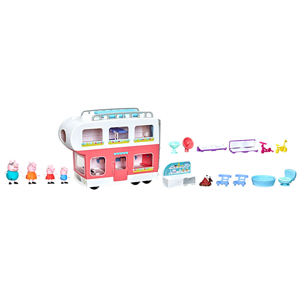 Ігровий набір Сімейний кемпер Пеппи Peppa Pig F2182, 4 фігурки, звук