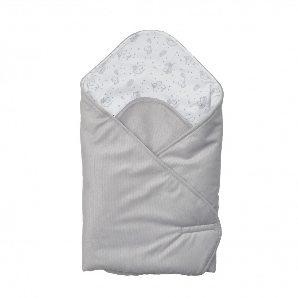 Конверт-плед дитячий Velvet Print Twins 9016-TVP-10 grey 80x80 см