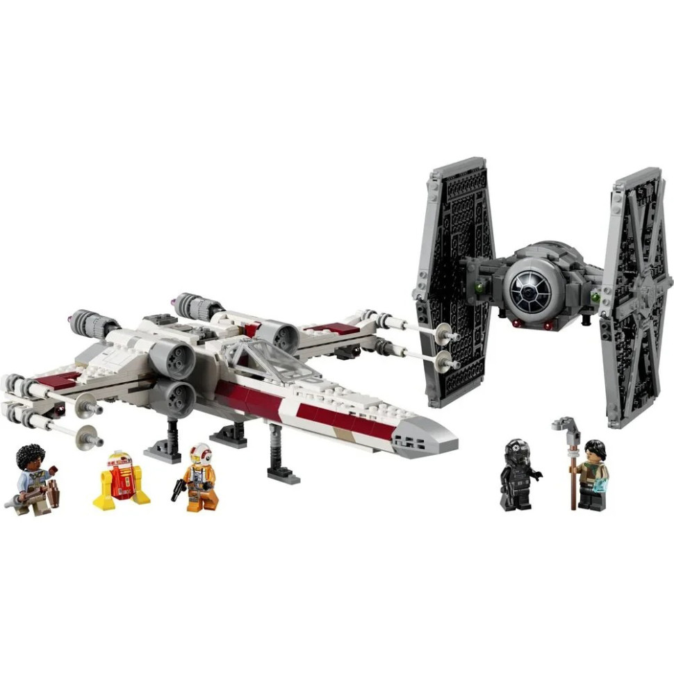 Конструктор LEGO Star Wars Сборный пакет Истребитель TIE и Корабль X-wing 75393, 1063 детали