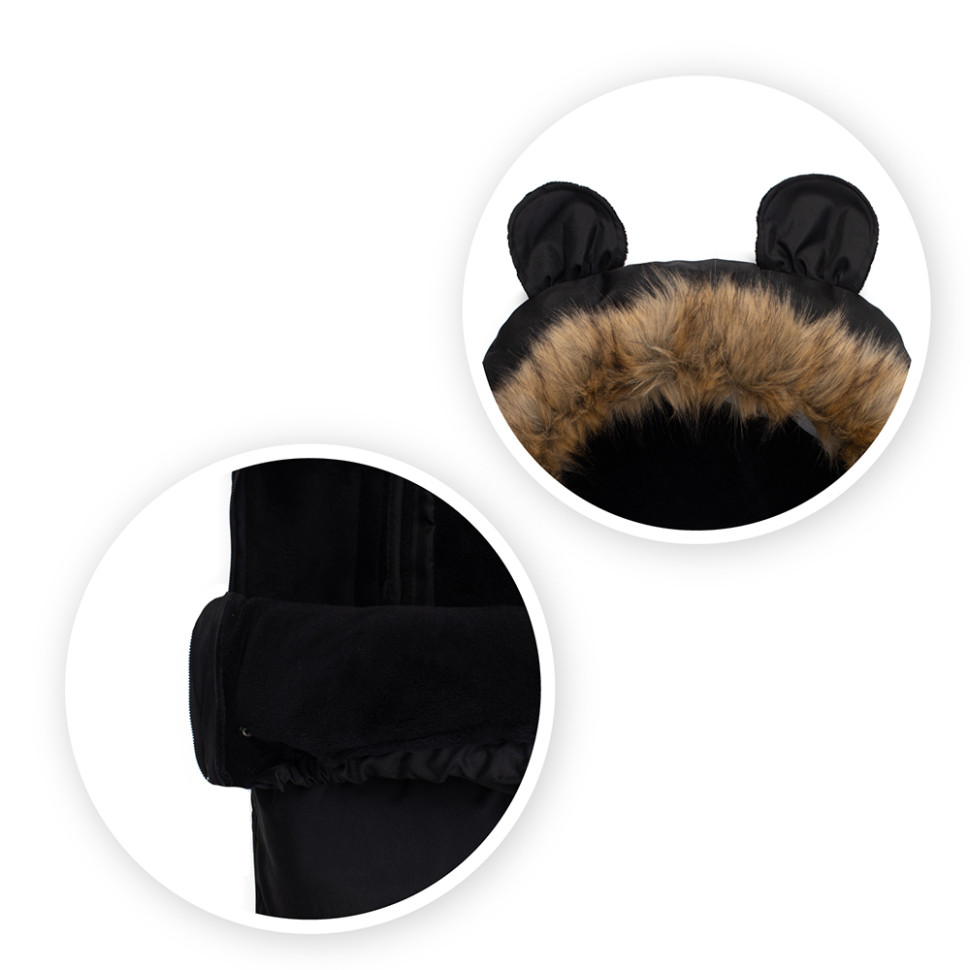 Зимовий конверт Sleeping bag MoMi AKCE00032 black, водонепроникний