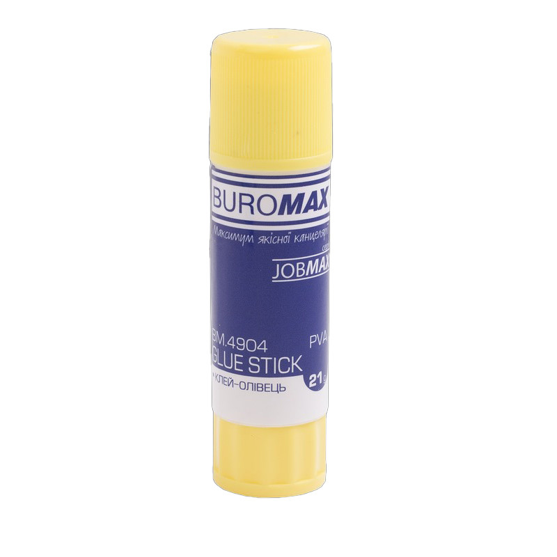 Універсальний клей олівець BUROMAX BM.4904 основа PVA 21 грам