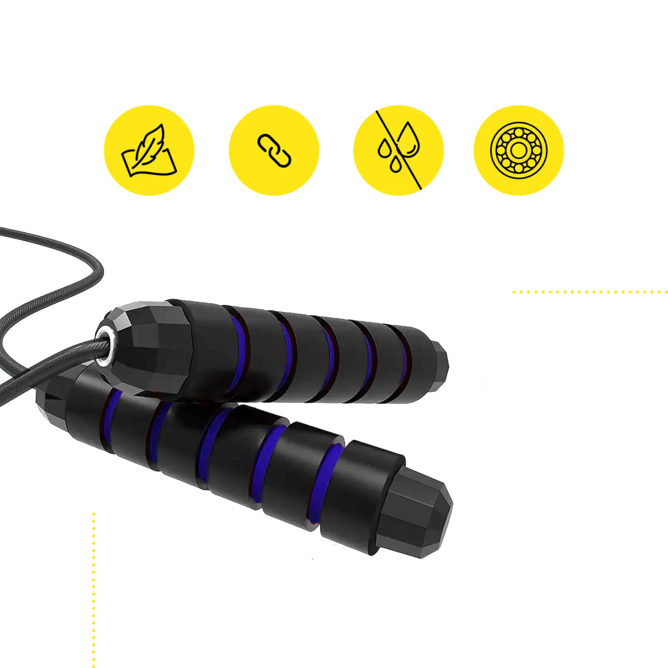 Скакалка для кросфіту Cornix Speed ​​Rope Classic XR-0351 чорний/синій