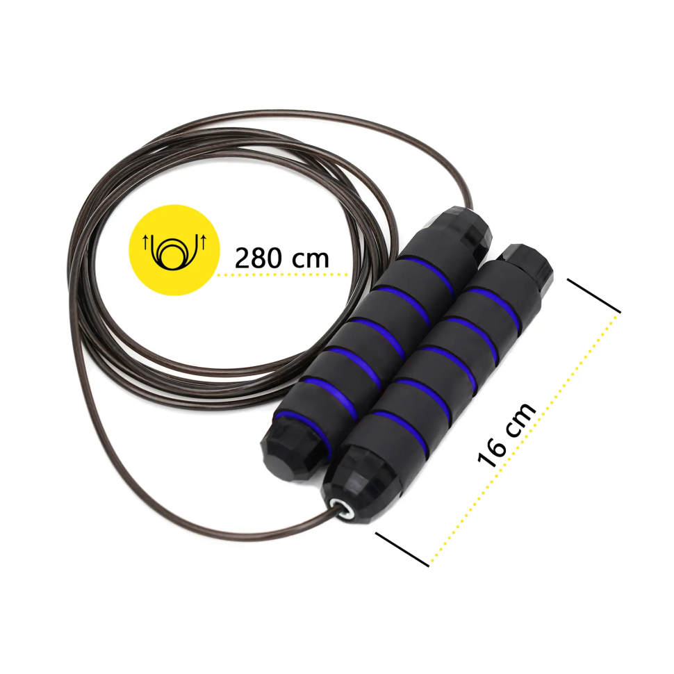 Скакалка для кросфіту Cornix Speed ​​Rope Classic XR-0351 чорний/синій