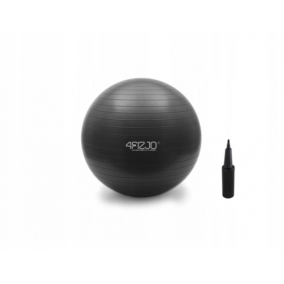 М'яч для фітнесу (фітбол) 4FIZJO 4FJ0028, 85 см, Anti-Burst, Black