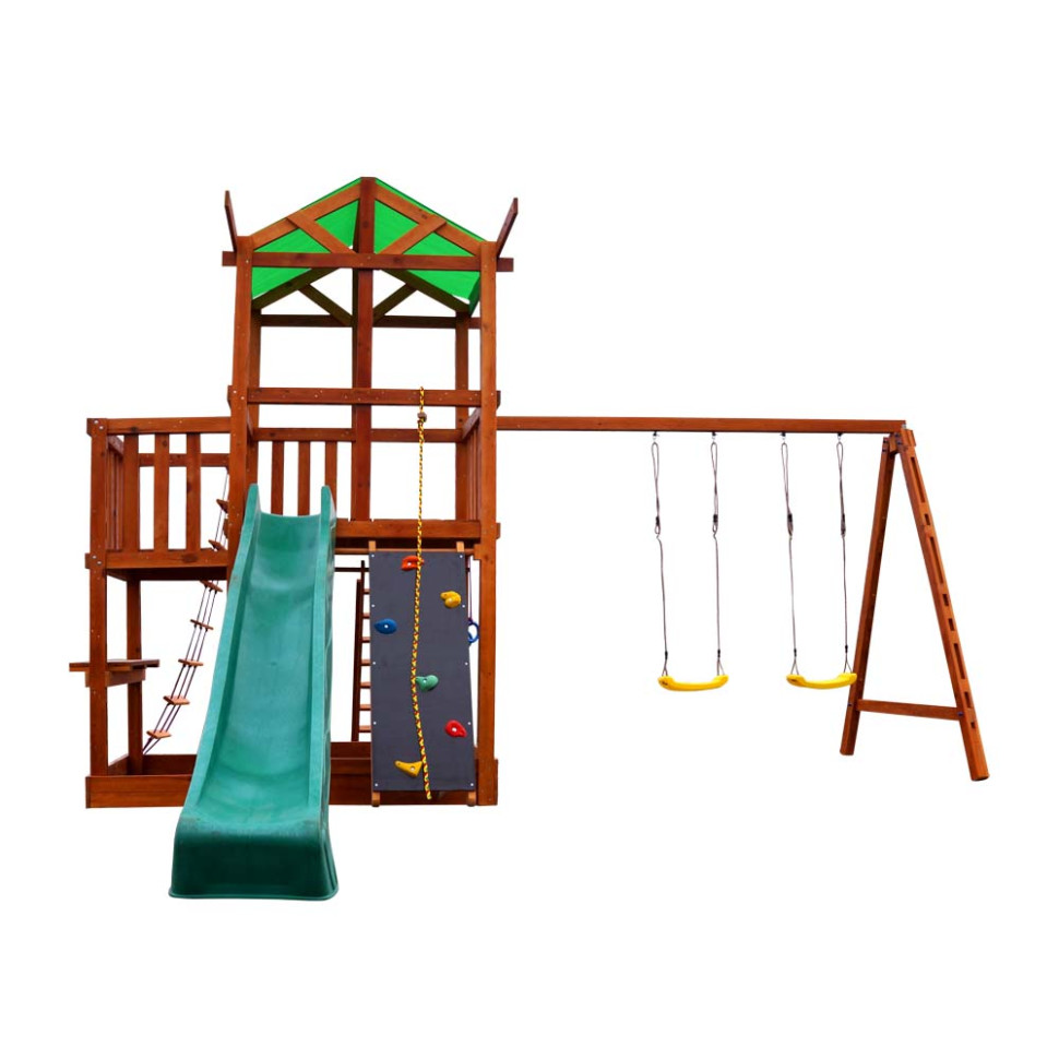 Ігровий комплекс для вулиці SportBaby Babyland-5 з мотузковою драбиною
