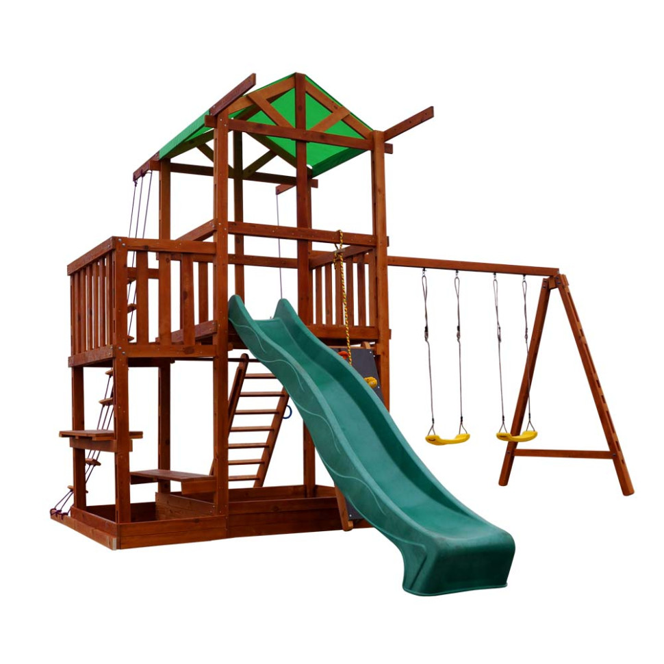 Ігровий комплекс для вулиці SportBaby Babyland-5 з мотузковою драбиною