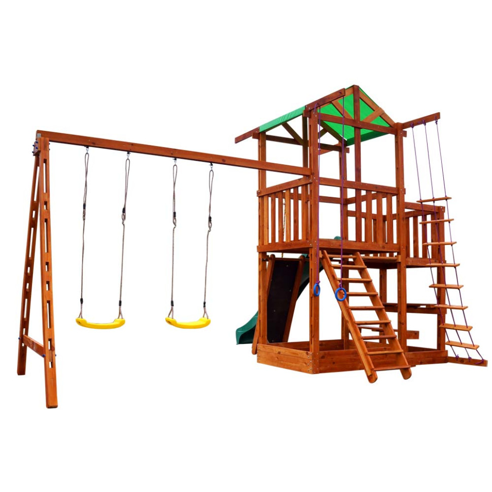 Ігровий комплекс для вулиці SportBaby Babyland-5 з мотузковою драбиною