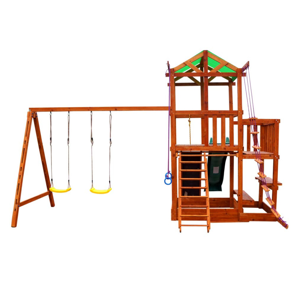 Ігровий комплекс для вулиці SportBaby Babyland-5 з мотузковою драбиною