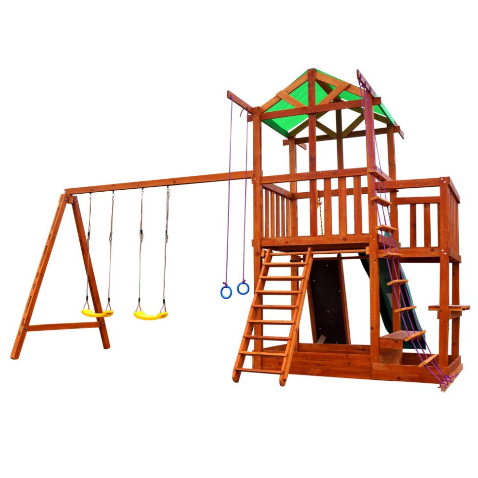 Ігровий комплекс для вулиці SportBaby Babyland-5 з мотузковою драбиною