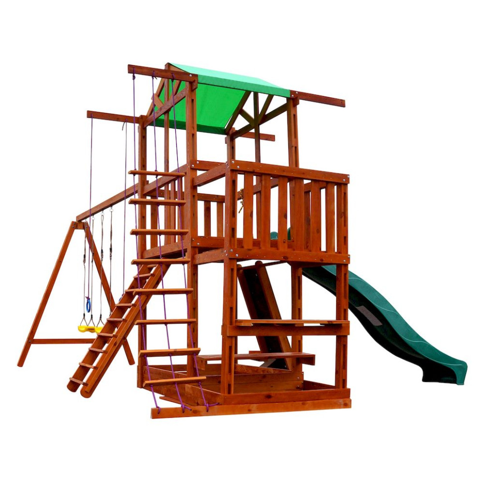 Ігровий комплекс для вулиці SportBaby Babyland-5 з мотузковою драбиною