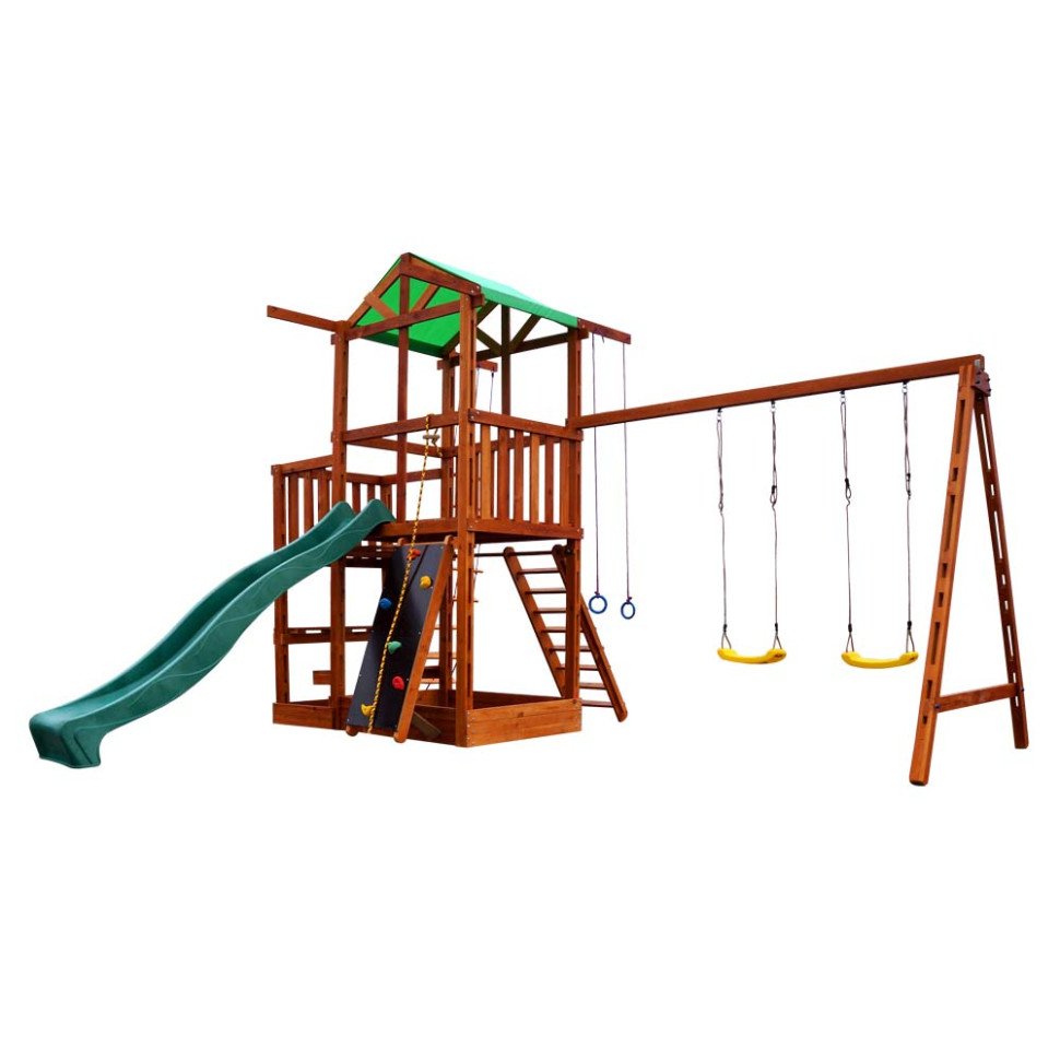 Ігровий комплекс для вулиці SportBaby Babyland-5 з мотузковою драбиною