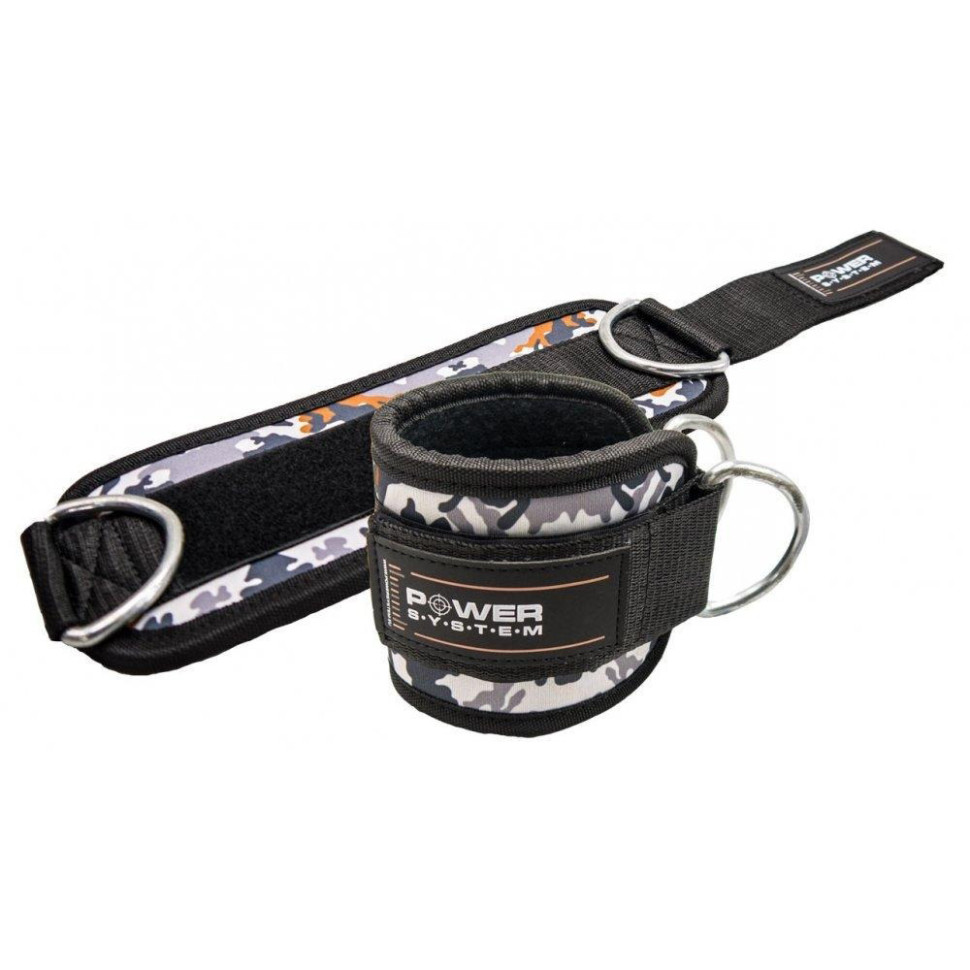 Манжеты на щиколотку Ankle Strap Camo Power System PS-3470_Grey/Black