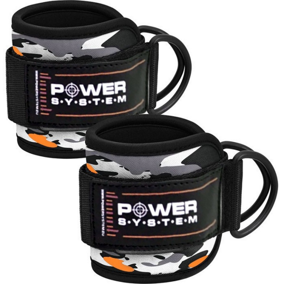 Манжеты на щиколотку Ankle Strap Camo Power System PS-3470_Grey/Black