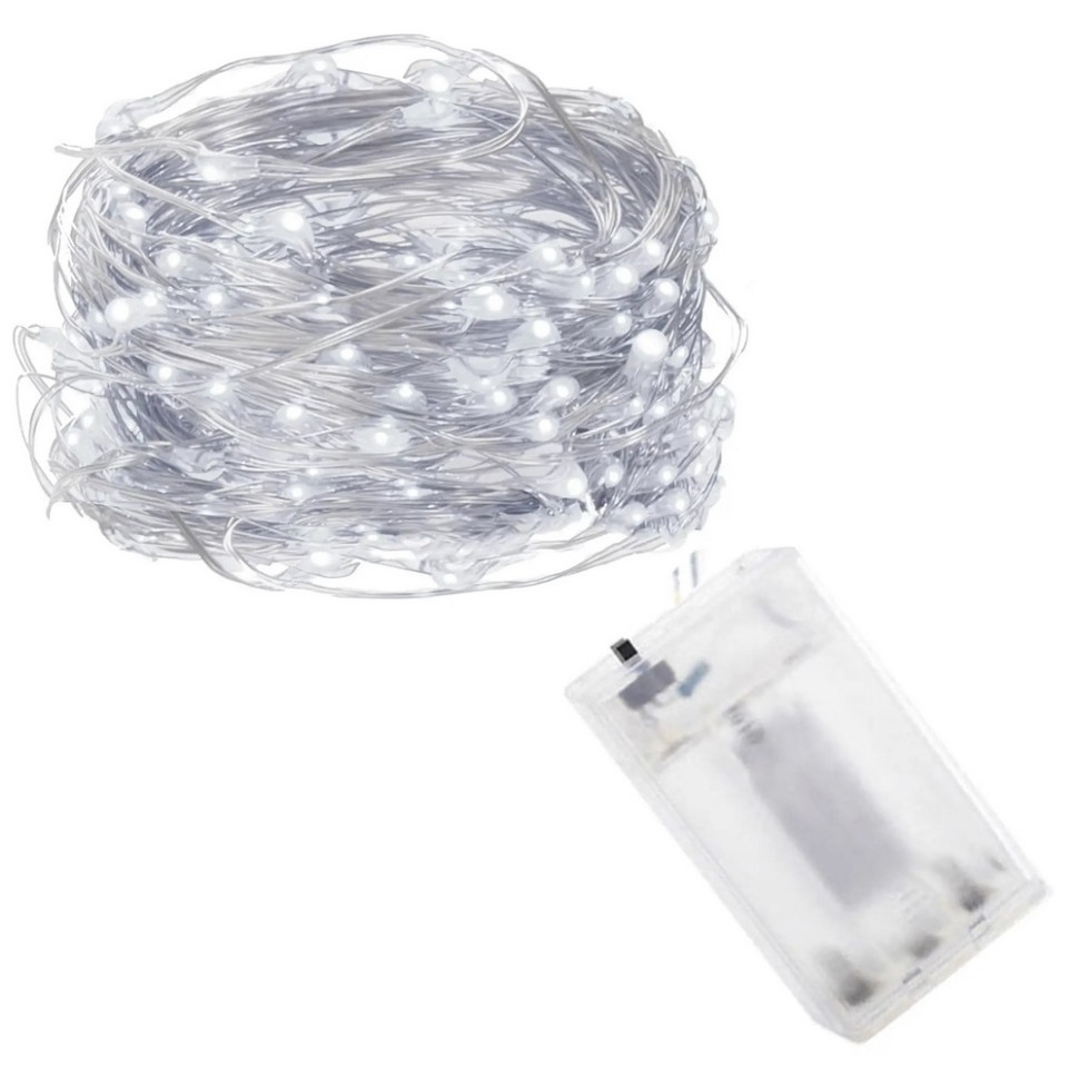 Гирлянда на батарейках Springos CL0015, 4.9 м 50 LED, Cold White