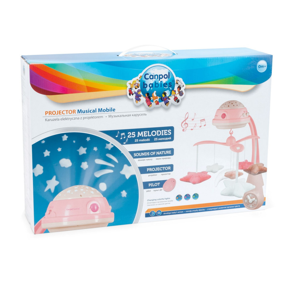 Детская Карусель музыкальная Canpol babies 75/100_pin электрическая с проектором