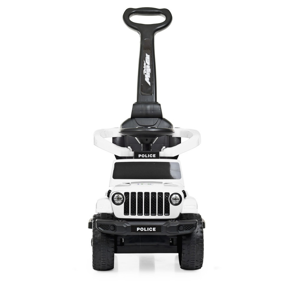 Дитяча каталка-толокар Bambi Racer M 4288-1 білий, з батьківською ручкою