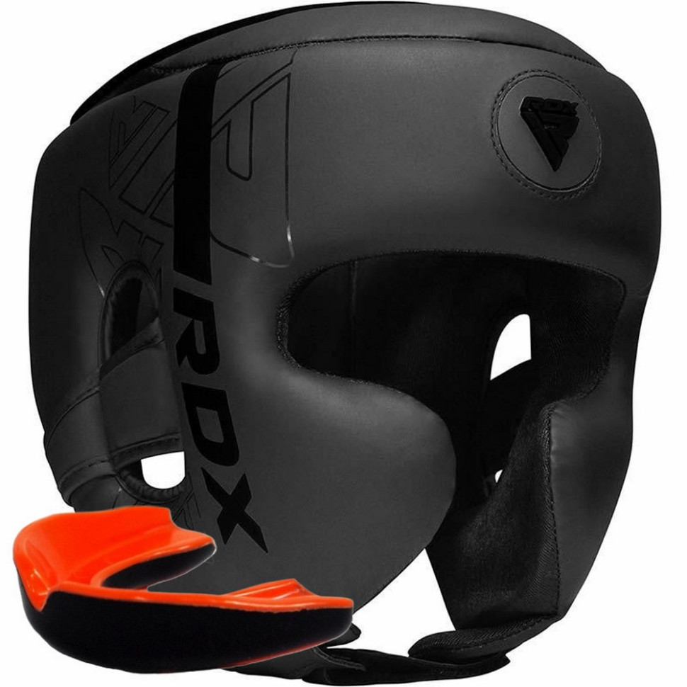 Боксерский шлем F6 KARA Matte RDX Inc Limited HGR-F6MB-XL, Black, XL (капа в комплекте)