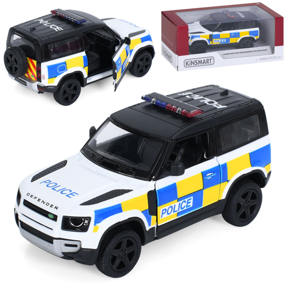 Машинка інерційна Джип Land Rover Defender 90 Kinsmart KT5428WP відчиняються двері, 1:36