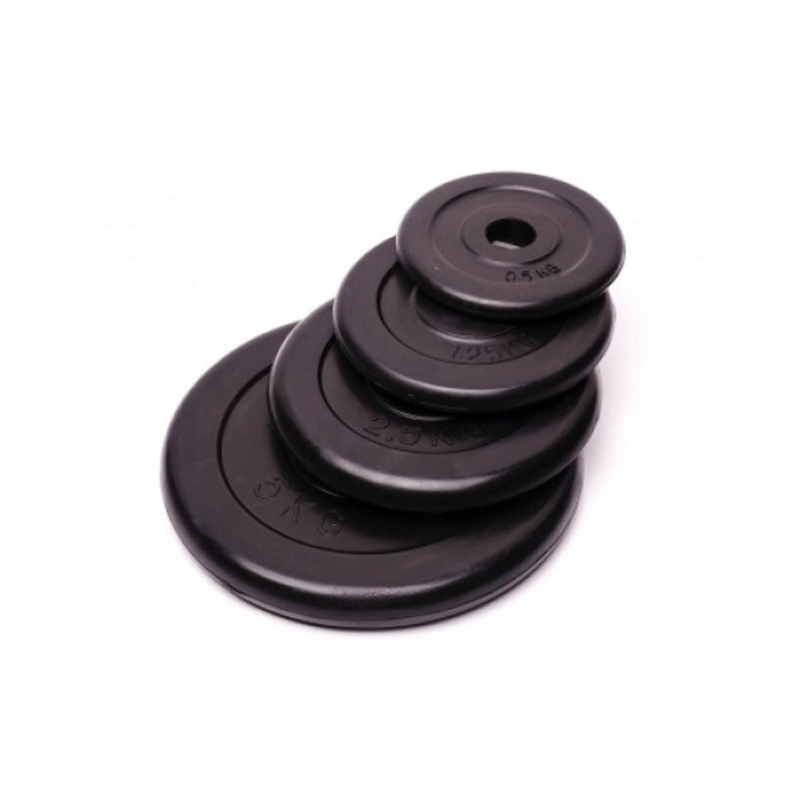 Диск домашний Fitnessport RCP10, 10033FS резиновый, черный 2,5  кг