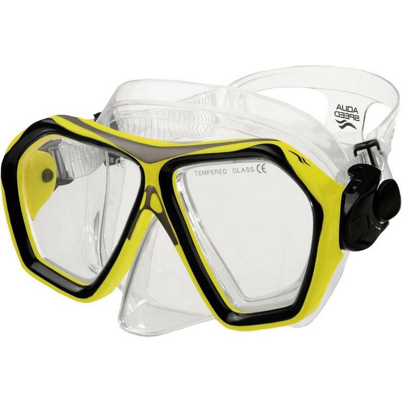 Набор маска и трубка Blaze + Borneo 60320 Aqua Speed 618-18 желтый, черный, OSFM