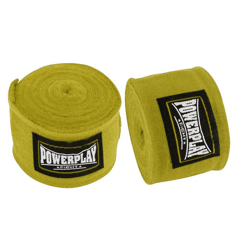 Бинты для бокса Lycra 3047 PowerPlay PP_3047_3m_Yellow, Желтые (3м)