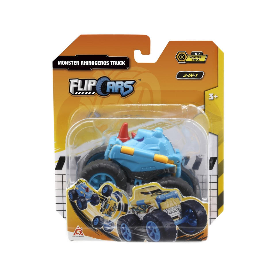 Машинка-трансформер Flip Cars 2 в 1 Монстр-трак Носорог EU463875A-03
