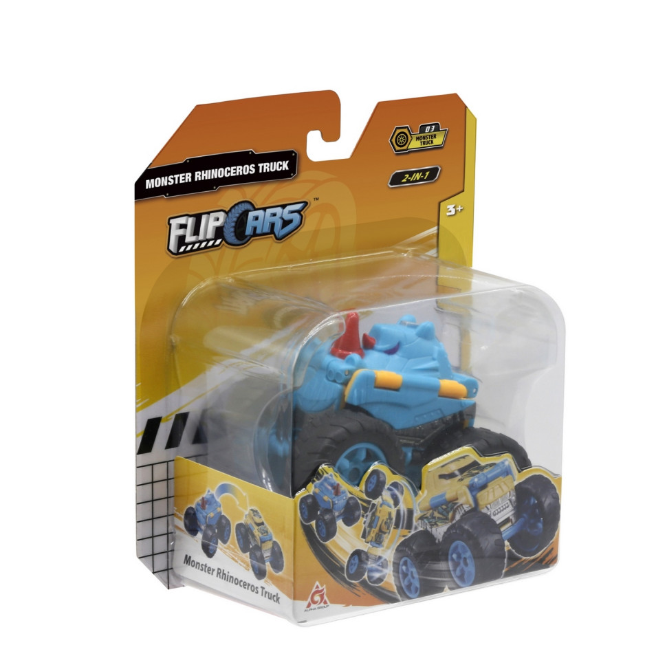 Машинка-трансформер Flip Cars 2 в 1 Монстр-трак Носорог EU463875A-03