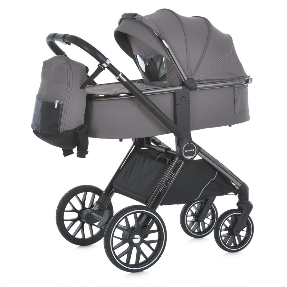 Коляска универсальная 2 в 1 PRESTIGE El Camino ME 1124 Taupe Gray, серая
