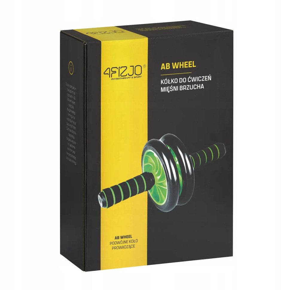 Гімнастичний ролик для преса Ab Wheel 4FIZJO Black/Green