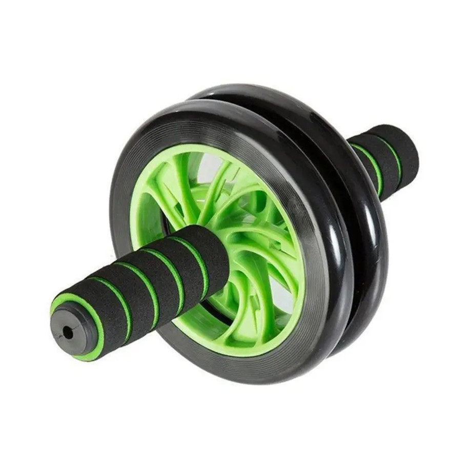 Гімнастичний ролик для преса Ab Wheel 4FIZJO Black/Green