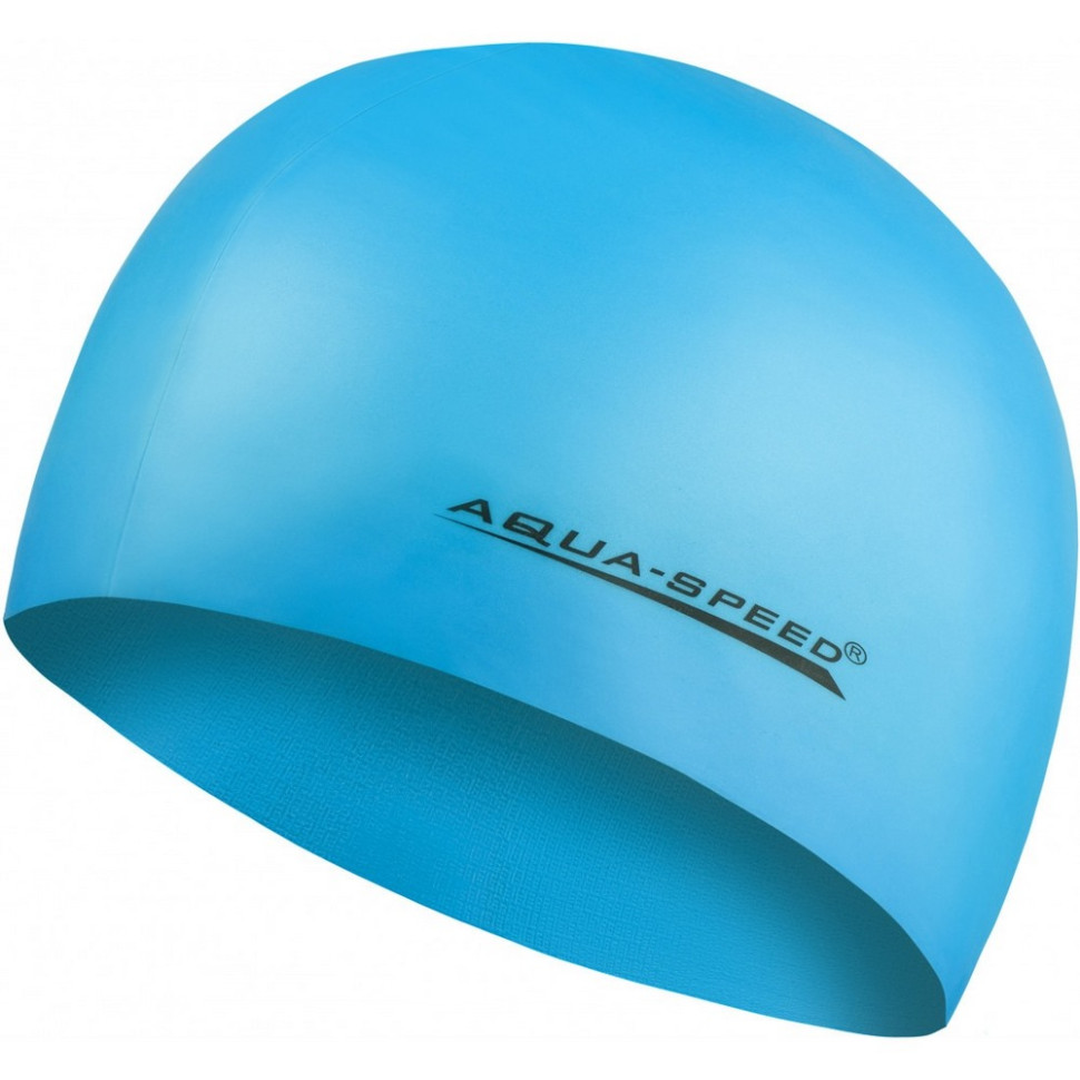 Шапка для плавания MEGA Aqua Speed 100-30 светло-голубой, OSFM