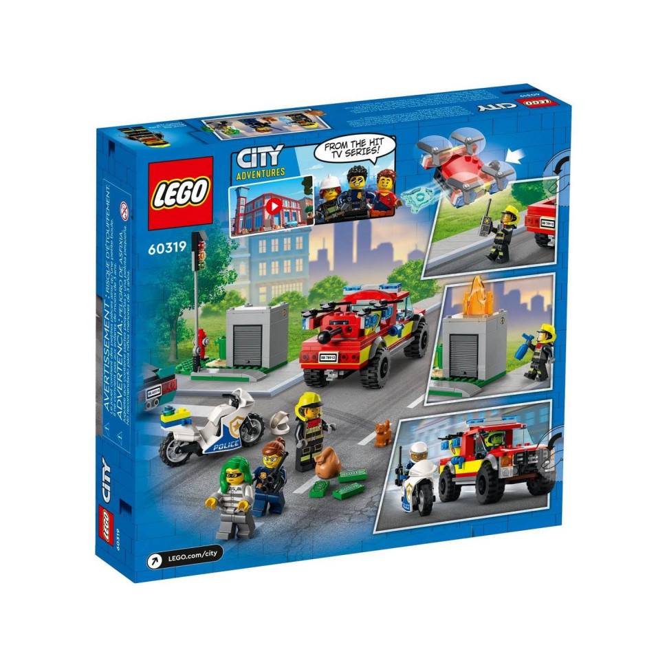 Конструктор LEGO City Пожежна рятувальна служба і поліцейське переслідування 60319