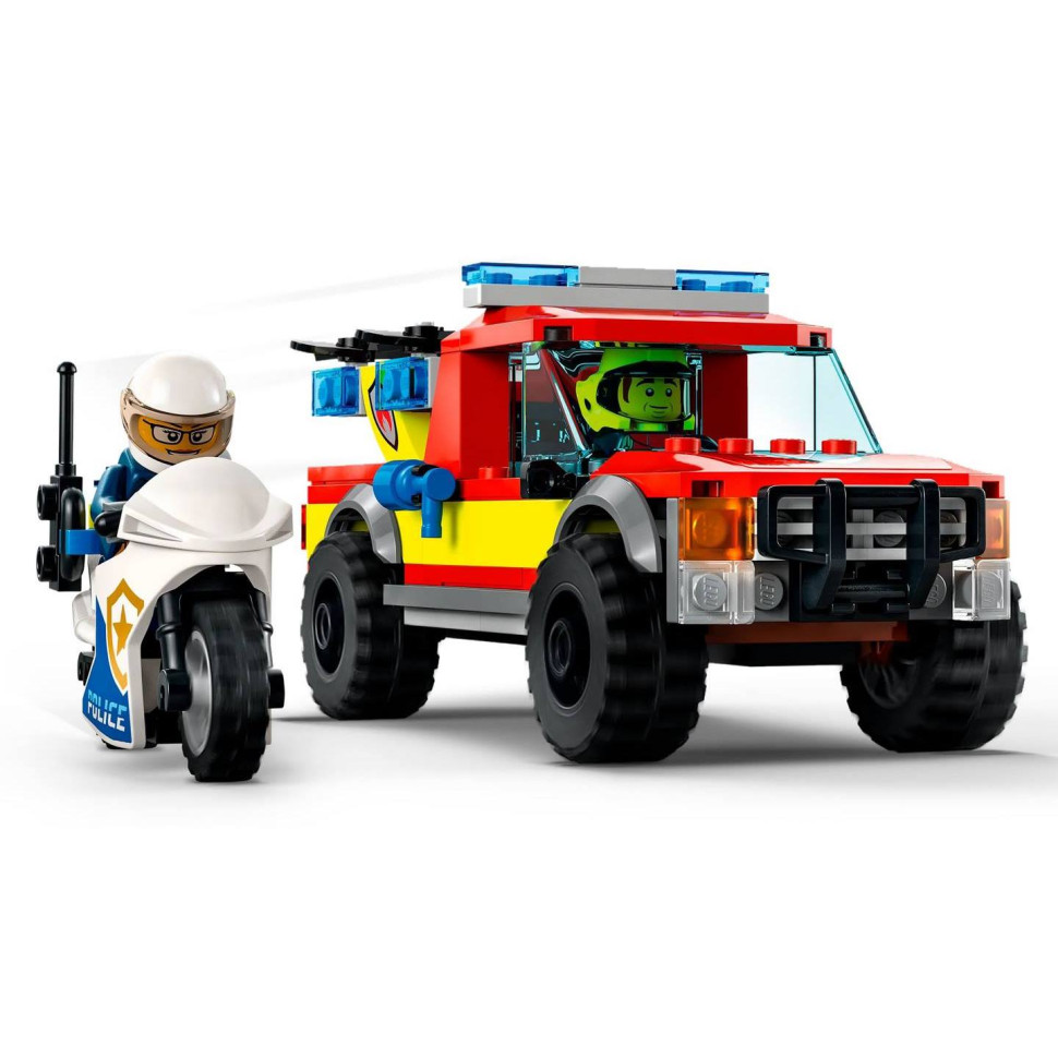 Конструктор LEGO City Пожежна рятувальна служба і поліцейське переслідування 60319