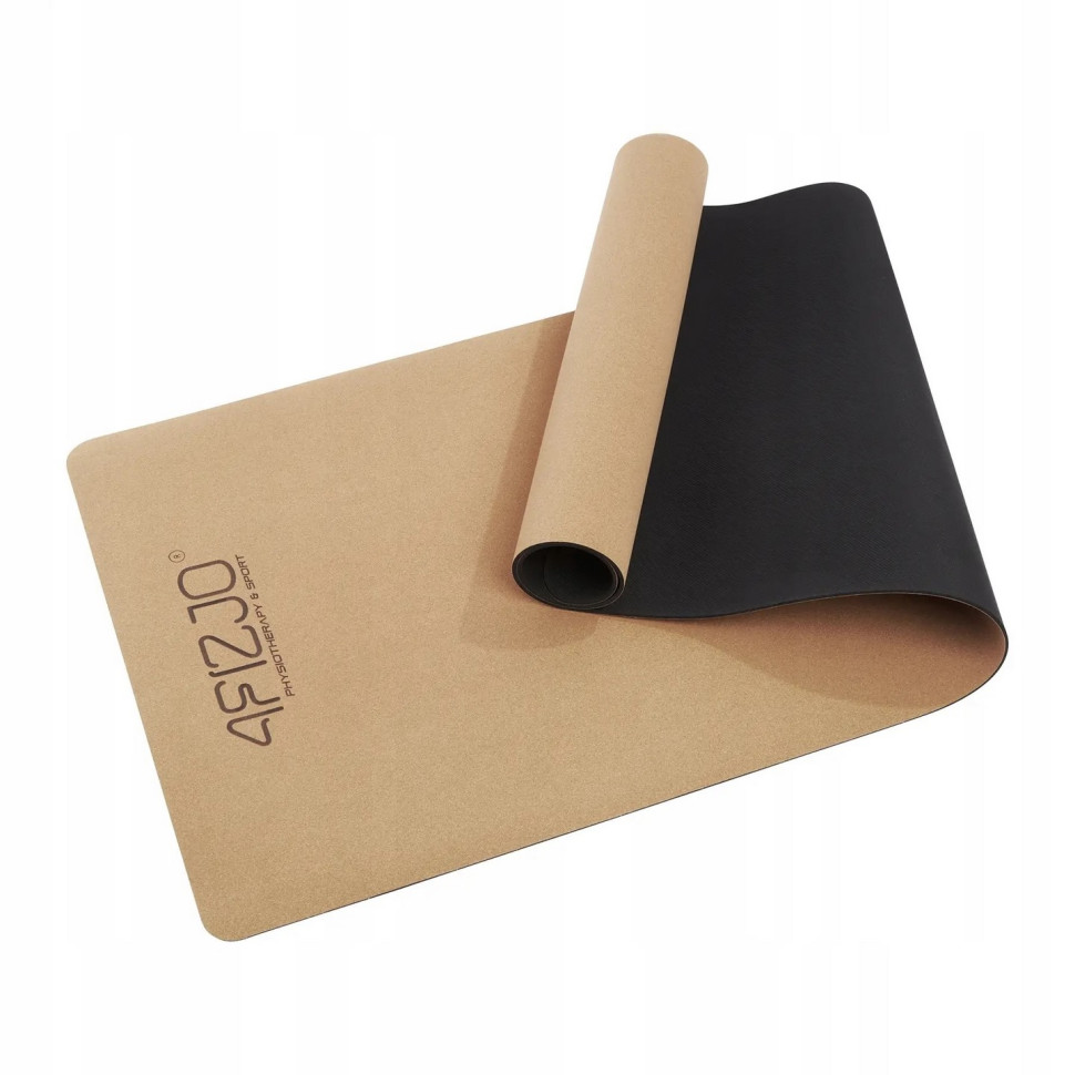 Коврик (мат) спортивный для йоги и фитнеса Cork 4FIZJO 4FJ0590 183 x 61 x 0.4 см