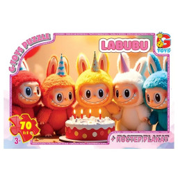 Детский пазл "Сердитые Лабубу" G-Toys LAB43 постер, 70 элементов