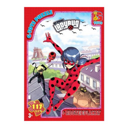 Пазл детский "Леди Баг" G-Toys LB1003, 117 элементов