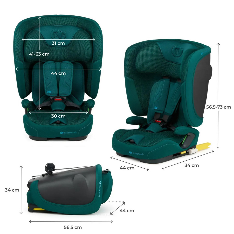 Дитяче автокрісло Fix2Go Kinderkraft KCFI2GO0GRE0000 Green