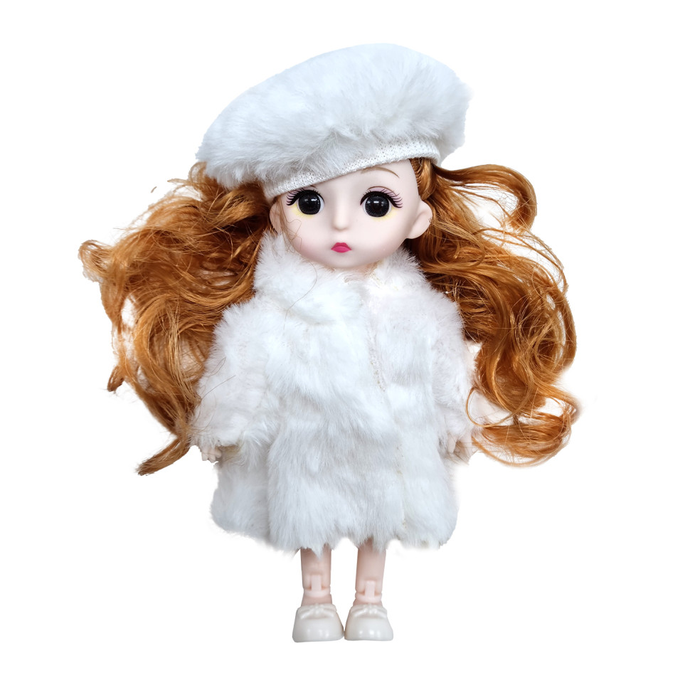 Дитяча лялька у береті Bambi C14 шарнірна, 15 см