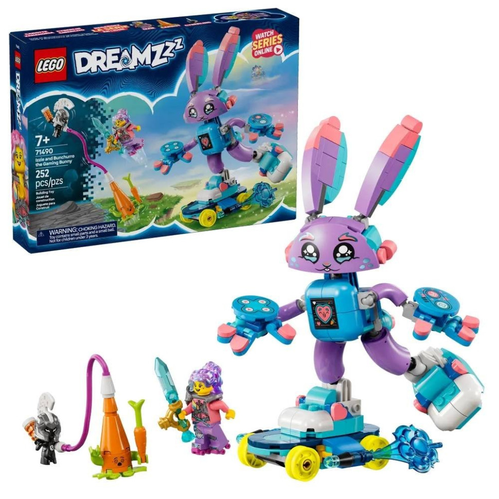 Конструктор Іззі та Бунчуро, ігровий кролик LEGO 71490, 252 деталі