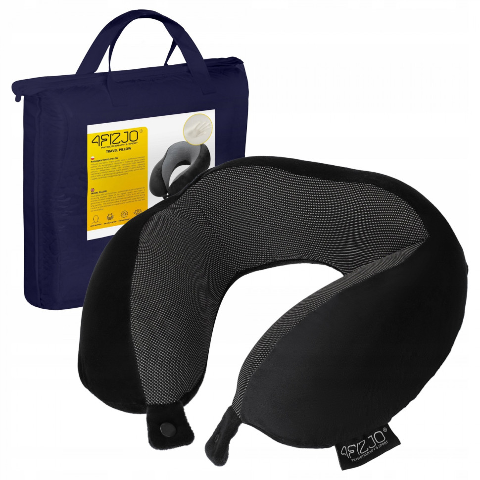 Подушка дорожная 4FIZJO 4FJ0576 Black 30x27x12 см
