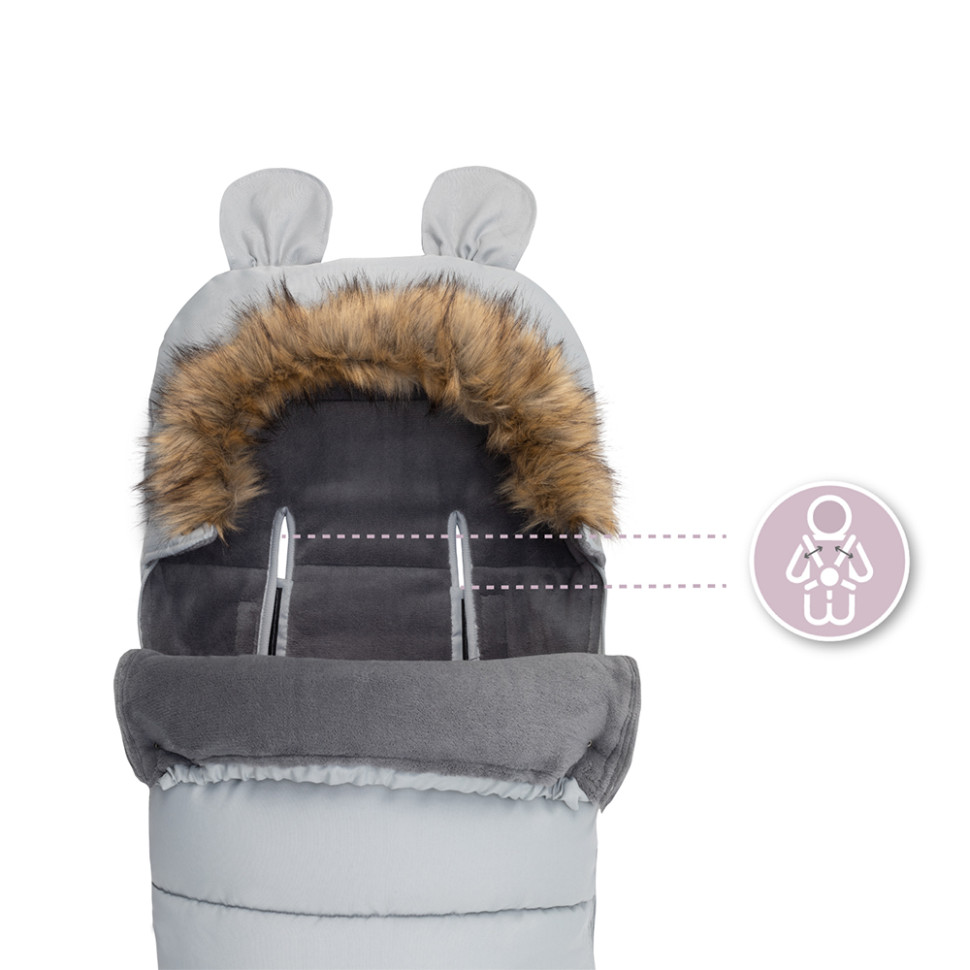 Зимовий конверт Sleeping bag MoMi AKCE00034 gray, водонепроникний