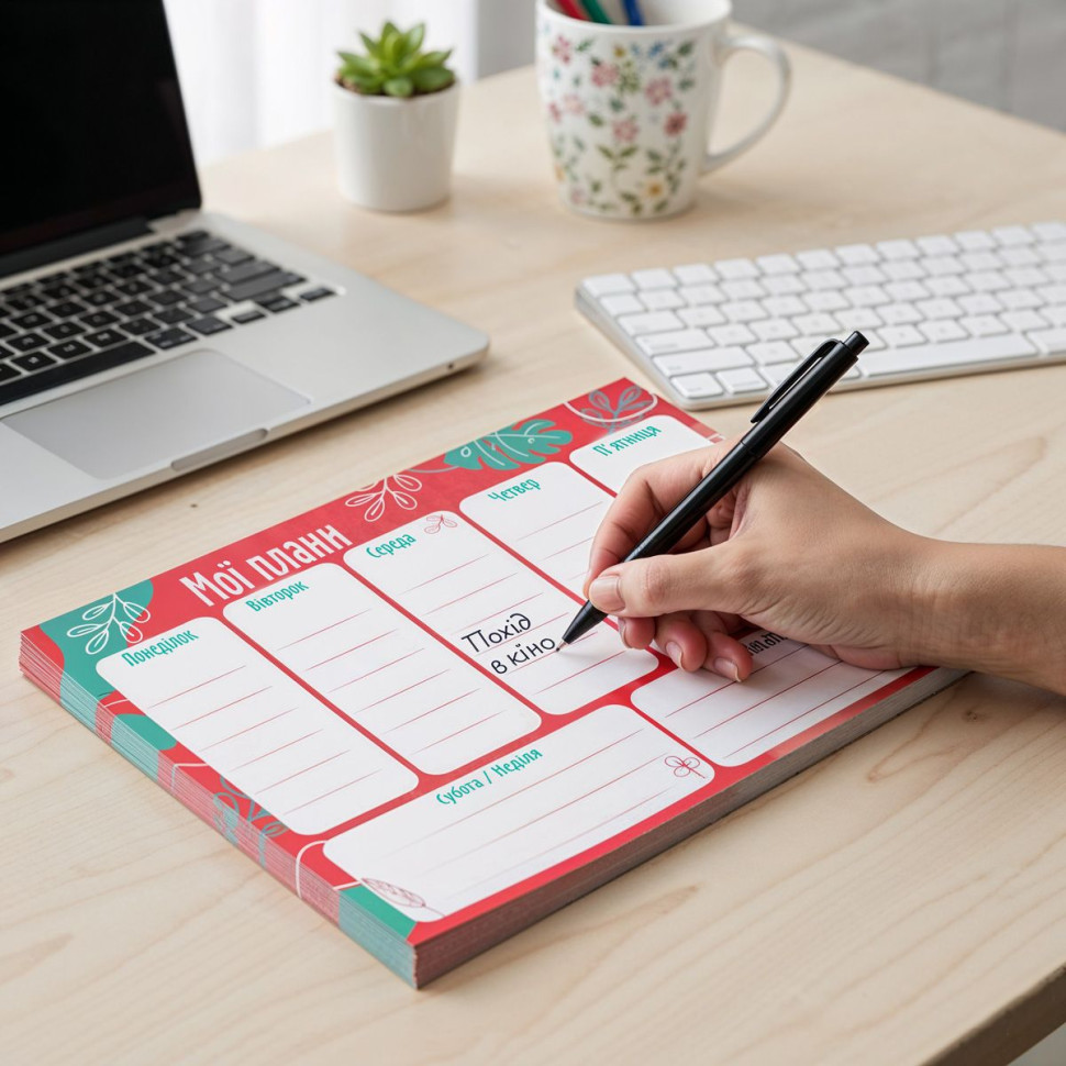 Планер тижневий Vladi Toys VT9212-01, 20х14,3 см, 54 аркуші, українська