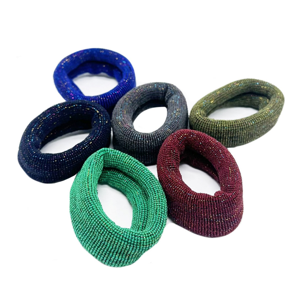 Набір резинок для волосся La-beauty 0307-974-3 чорний, 6 штук в упаковці