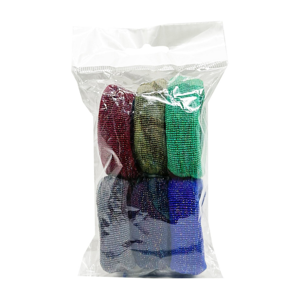 Набір резинок для волосся La-beauty 0307-974-3 чорний, 6 штук в упаковці