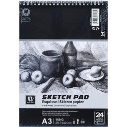 Альбом "Sketch Pad" Bambi 6002-S, А3 24 листа 160 г/м² Альбом "Sketch Pad" Bambi 6002-S, А3 24 листа 160 г/м²