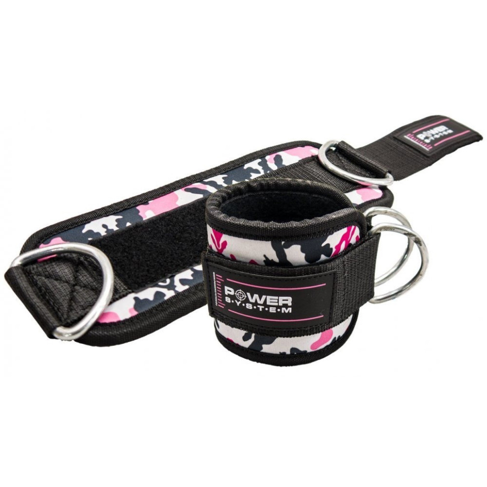 Манжеты на лодыжку Ankle Strap Camo Power System PS-3470_Pink/Black