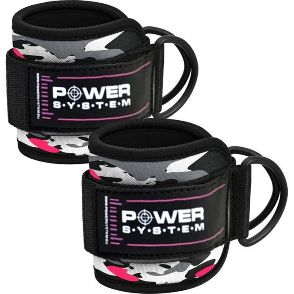 Манжеты на лодыжку Ankle Strap Camo Power System PS-3470_Pink/Black
