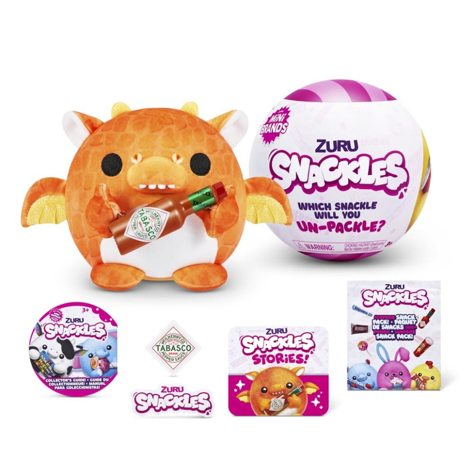 Мягкая игрушка-сюрприз Дракон с Tabasco Snackle-M 77510M серия Mini Brands