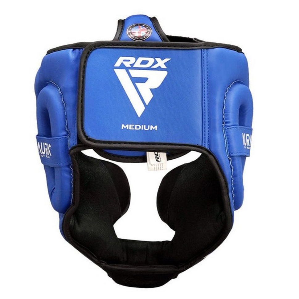 Боксерский шлем AURA PLUS T-17 RDX Inc Limited HGR-T17UB-M+ Blue/Black, M (капа в комплекте)