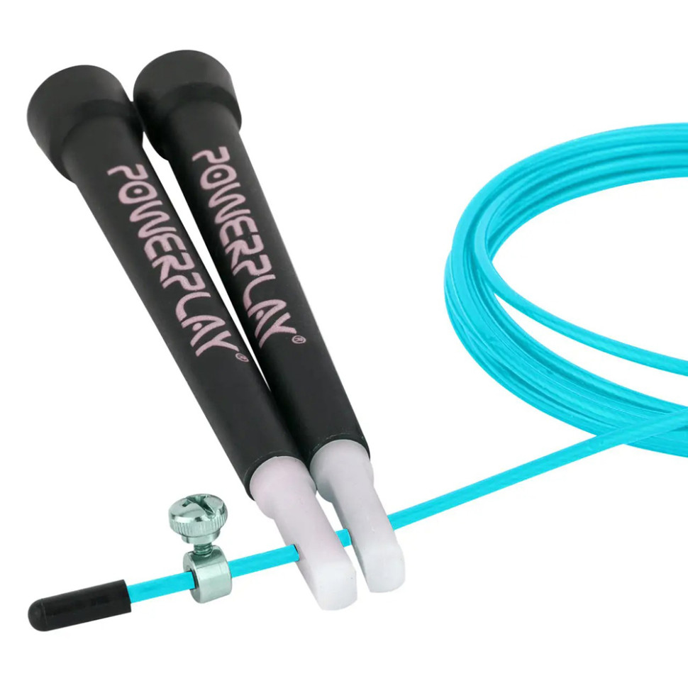Скакалка скоростная PowerPlay PP_4202_Cyan, Бирюзовая